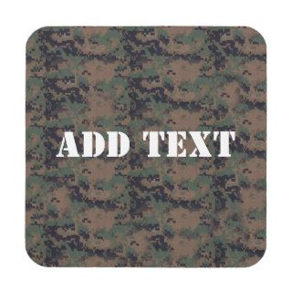 Military Digital Woodland Background Drink Coaster