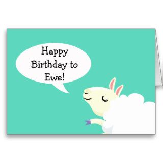 Happy Birthday to ewe Sheep card