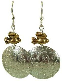Jody Coyote Believe Silver Dove Dome Earrings QM327 Jewelry