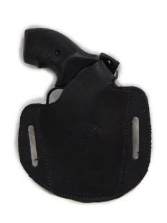 Barsony Black Gun Concealment Leather Pancake Holster for .22 .38 .357 Revolver  Hunting Gun Holders  Sports & Outdoors