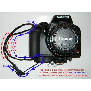 Opteka Professional Wrist Grip Strap for Digital & Film SLR Cameras (Black)  Photographic Equipment Bag Straps  Camera & Photo