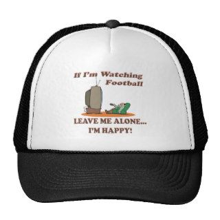 Funny Sport If Im Watching Football Leave Me Alone Mesh Hat