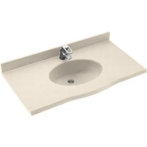 Swanstone Europa 49 in. Solid Surface Vanity Top with Basin in Almond Galaxy EV1B2249 046