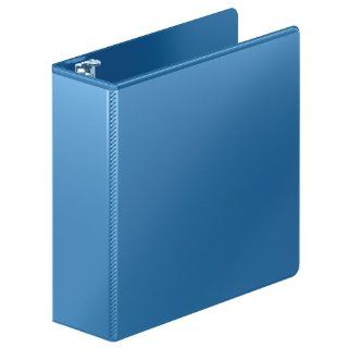Wilson Jones Heavy Duty Round Ring View Binder with Extra Durable Hinge, 3 Inch, PC Blue (W363 49 7462)  Sturdy Binders 
