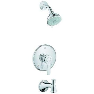 GROHE Parkfield 3 hole installation single lever handle shower and tub combination in chrome (Valve not included) 35040000