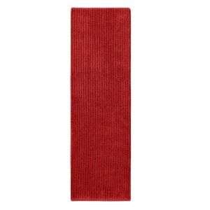 Garland Rug Sheridan Chili Pepper Red 22 in. x 60 in. Washable Bathroom Accent Rug SHE 2260 04