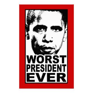 Obama Worst President Ever Stationery Design