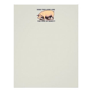 Does This Look Like The Face of Mercy?  Grumpy Pig Letterhead Template