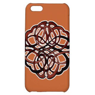 Brown Knotwork Circle Case For iPhone 5C