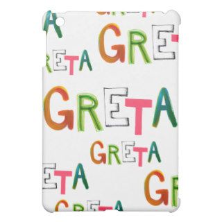 Greta fun colorful word art gifts for Greta lovers iPad Mini Cover