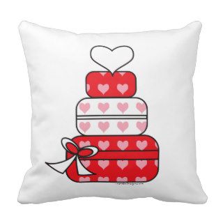 Heart Layer Cake Throw Pillow