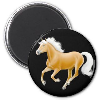 Haflinger Palomino Horse Magnet Black