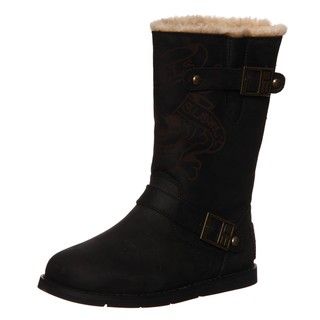 Ed Hardy Women's 'Toole' Leather Embossed Boots FINAL SALE Ed Hardy Boots