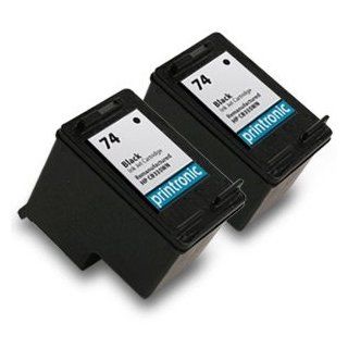 Printronic Remanufactured Ink Cartridge Replacement for HP 74 CB335WN, Black, 2 Pack Electronics