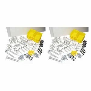 Triton Products DuraBoard and DuraHook Complete Polypropylene Commercial Grade Pegboard Storage System 4 boards/96 Hooks/8 Bins DB 4 Kit