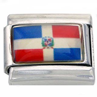 Dominican_Republic Flag Italian Charm Jewelry