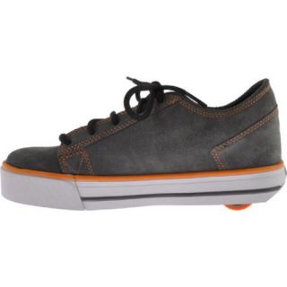 Boys' Heelys Plush Gray/White/Orange Heelys Sneakers