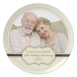 50th Wedding Anniversary Commemorative Plate