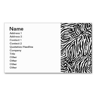Zebra Stripe Swirls Pattern backgrounds fashion Business Card Templates