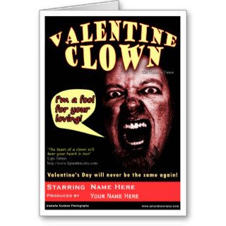 Valentine Clown Greeting Card