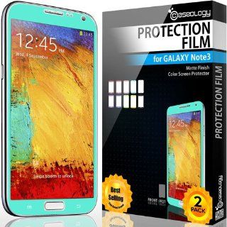 [2 Pack] Caseology Samsung Galaxy Note 3 Crystal Clear HD Clarity Front Color Screen Protector (Turquoise Mint) [Made in Korea] + [Lifetime Warranty] (for Verizon, AT&T Sprint, T mobile, Unlocked) Cell Phones & Accessories