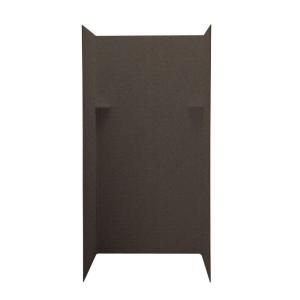 Swanstone Geometric 36 in. x 36 in. x 72 in. Three Piece Easy Up Adhesive Shower Wall Kit in Canyon DK 363672GO 124