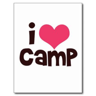 I Love Camp Postcard