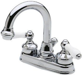 Price Pfister 8H380PC Savannah Double Handle Centerset Lavatory Faucet with Porcelain Handles, Chrome   Touch On Bathroom Sink Faucets  