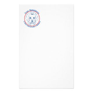 True Happiness with a Maltipoo Stationery Paper