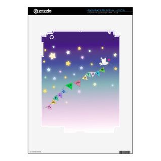 Reach for the Stars Cute Bird Bunting iPad 3 Decals