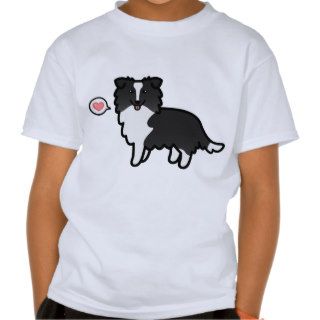 N1ki's Shetland Sheepdog Bi Black Love Tee Shirts