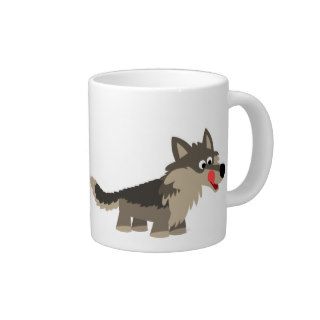 Cute Cartoon Hungry Wolf Jumbo Mug