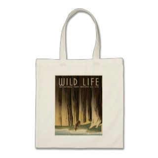 Wild Life National Parks Preserve All Life1940 Canvas Bags