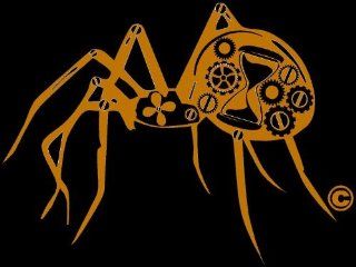 Comic Convention Decal Steampunk Decal Mechanical Spider Copper 