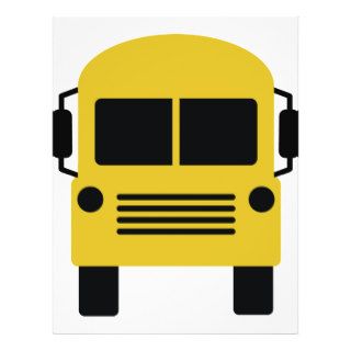 yellow school bus symbol full color flyer