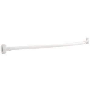 Franklin Brass 1 in. x 5 ft. Curved Shower Rod in White D190 5W