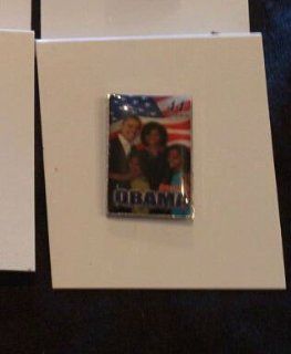 Barack Obama & FIRST FAMILY ENAMEL Lapel Pin SIZE APPROX 1" X 10/16" IMPOSSIBLE TO FIND (SEARCH WEB)  Other Products  