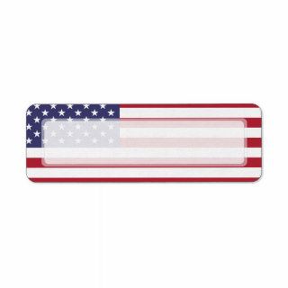 United States National Flag Return Address Labels