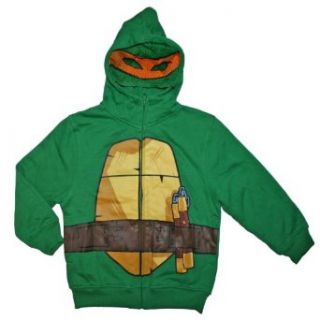 Teenage Mutant Ninja Turtles Boys Character Hoodie (6, Green) Clothing