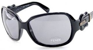 Fendi Women's B Sun Fs 384 Black Frame/Silver Mirror Lens Plastic Sunglasses Clothing