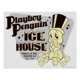 Playboy Penguin Ice House Tampa Print