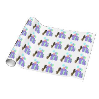 Pekingese Celebration Balloons Wrapping Paper