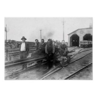 Rockland, Maine Lime Rock Railroad Workers Poster