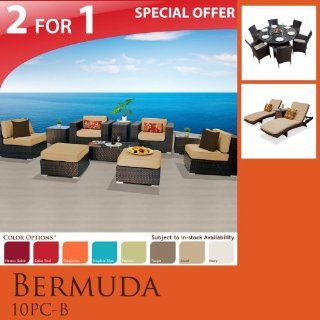 Bermuda 19 Piece Outdoor Wicker Patio Furniture Set B10bp60tt  Outdoor And Patio Furniture Sets  Patio, Lawn & Garden