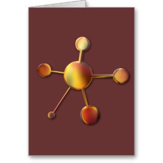 Smooth Red Metal Molecule Cards