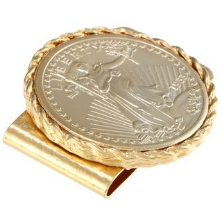 American Coin Treasures $20 St. Gaudens' Gold Piece Replica Gold Tone Coin Money Clip American Coin Treasures Men's Gift Items