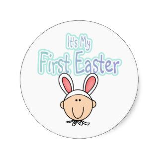 Bunny 1st Easter (boy) Tshirts and Gifts Stickers