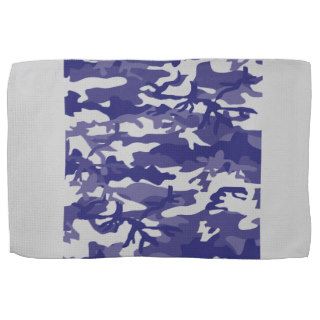 Blue Camouflage Hand Towels