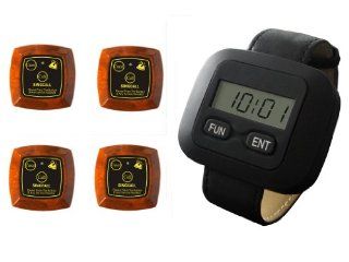 SINGCALL.Wireless Calling System.for Hotel.Conference Room Calling System,Pack of 1 pc Watch Display and 4 pcs Buttons. Camera & Photo