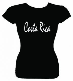 Junior's T Shirt (COSTA RICA) Fitted Girls Shirt Clothing